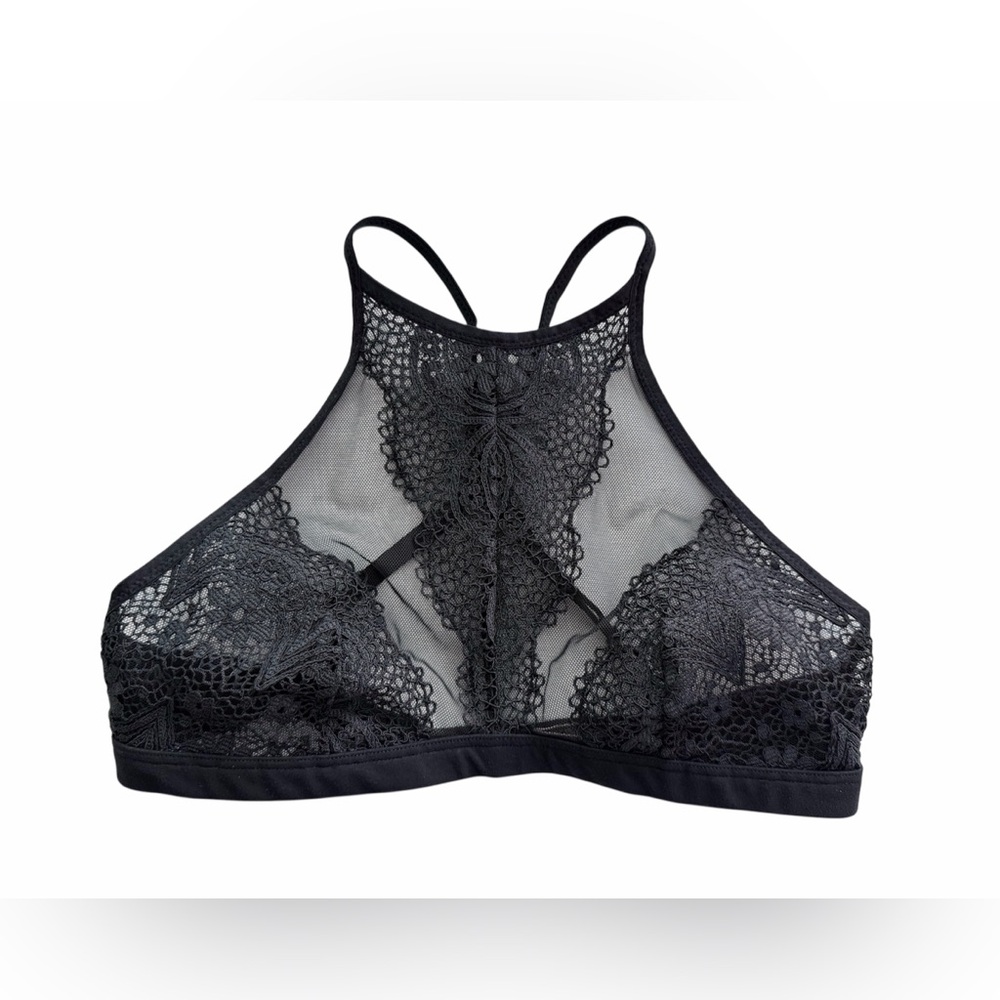 Victoria’s Secret Black Lace Bralette Top Size Small Valentine